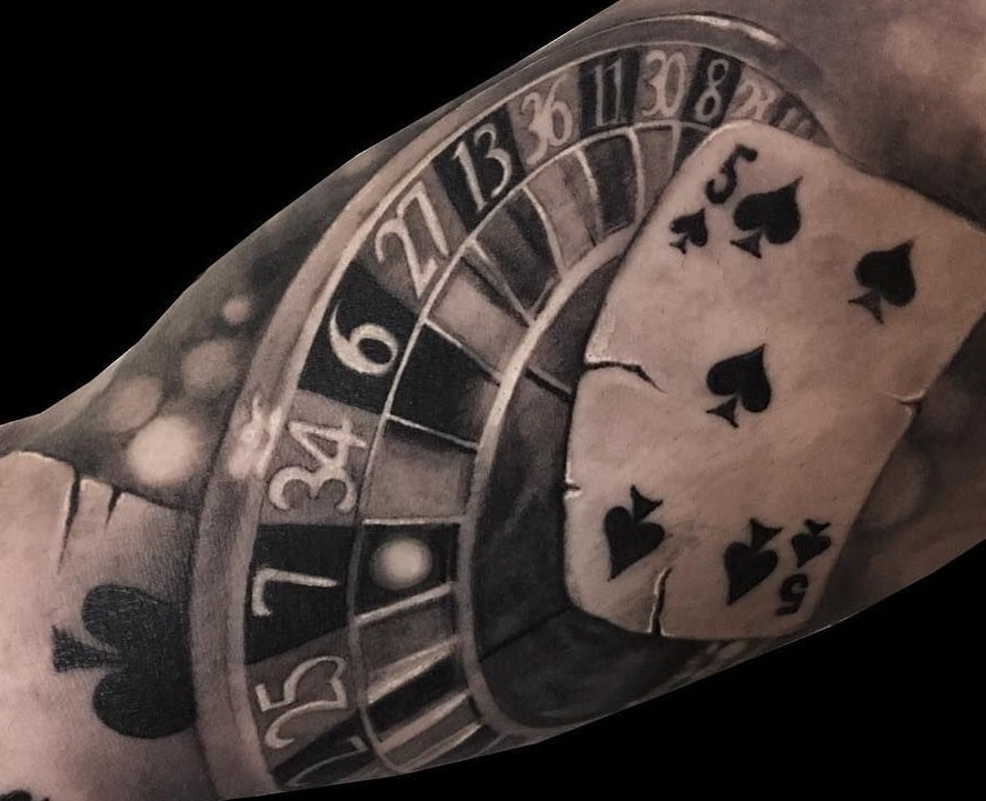 Cosa significa il tatuaggio della roulette del gioco d'azzardo